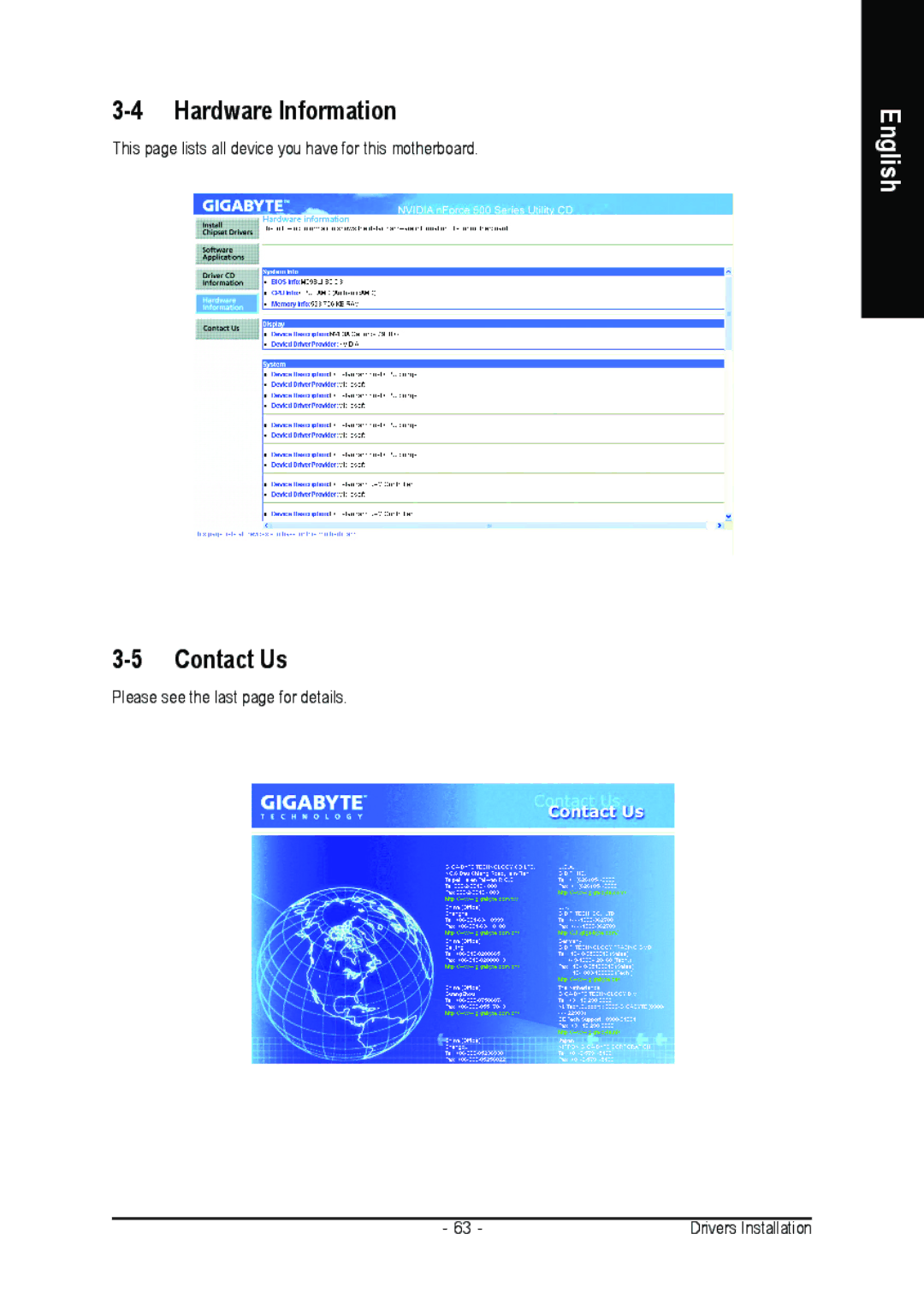 Gigabyte GA-M59SLI-S4, GA-M59SLI-S5 user manual Hardware Information, Contact Us 