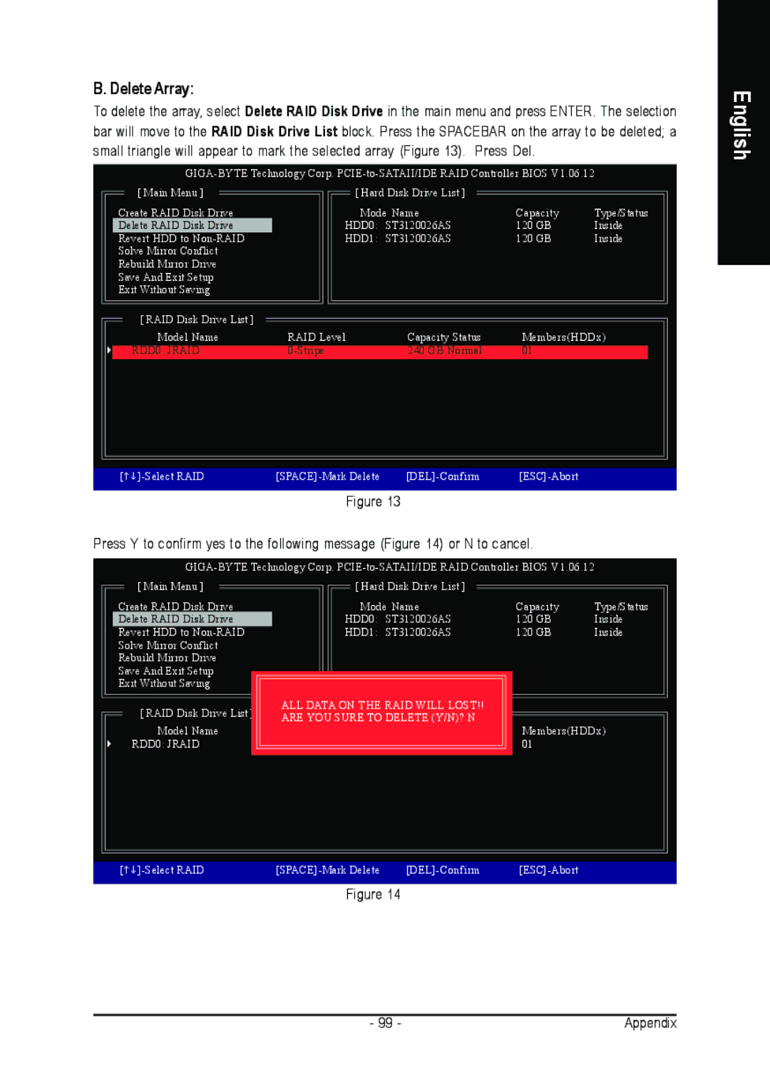 Gigabyte GA-M59SLI-S4, GA-M59SLI-S5 user manual Delete Array 