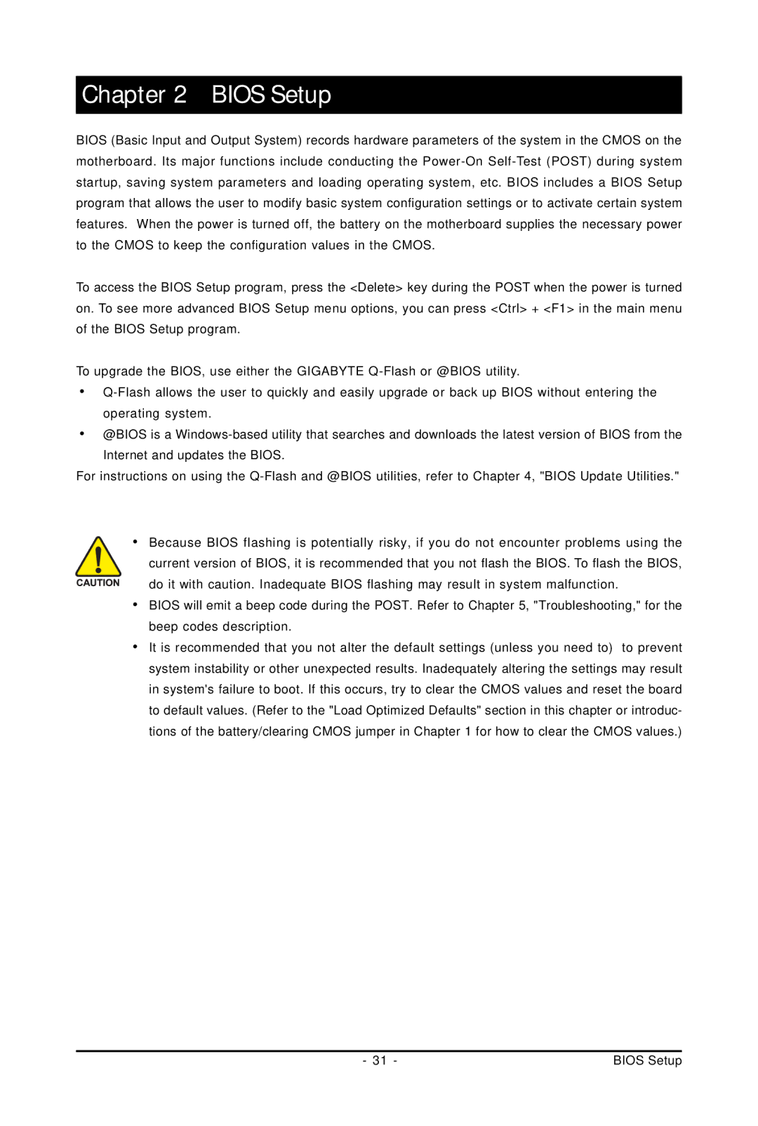 Gigabyte GA-M61PME-S2P user manual Bios Setup 