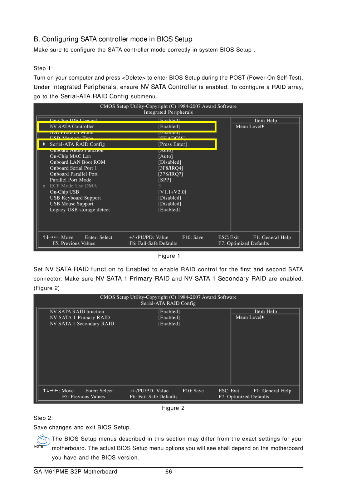 Gigabyte GA-M61PME-S2P user manual Configuring Sata controller mode in Bios Setup 