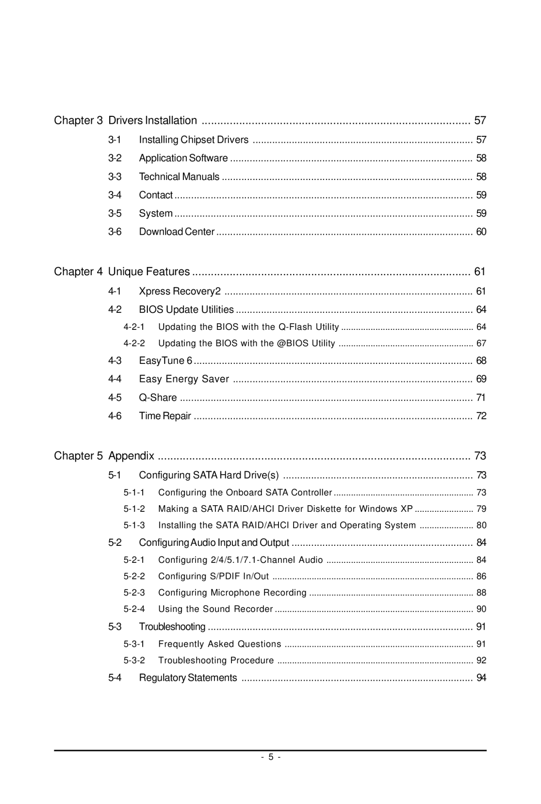 Gigabyte GA-MA770T-UD3P user manual Drivers Installation 