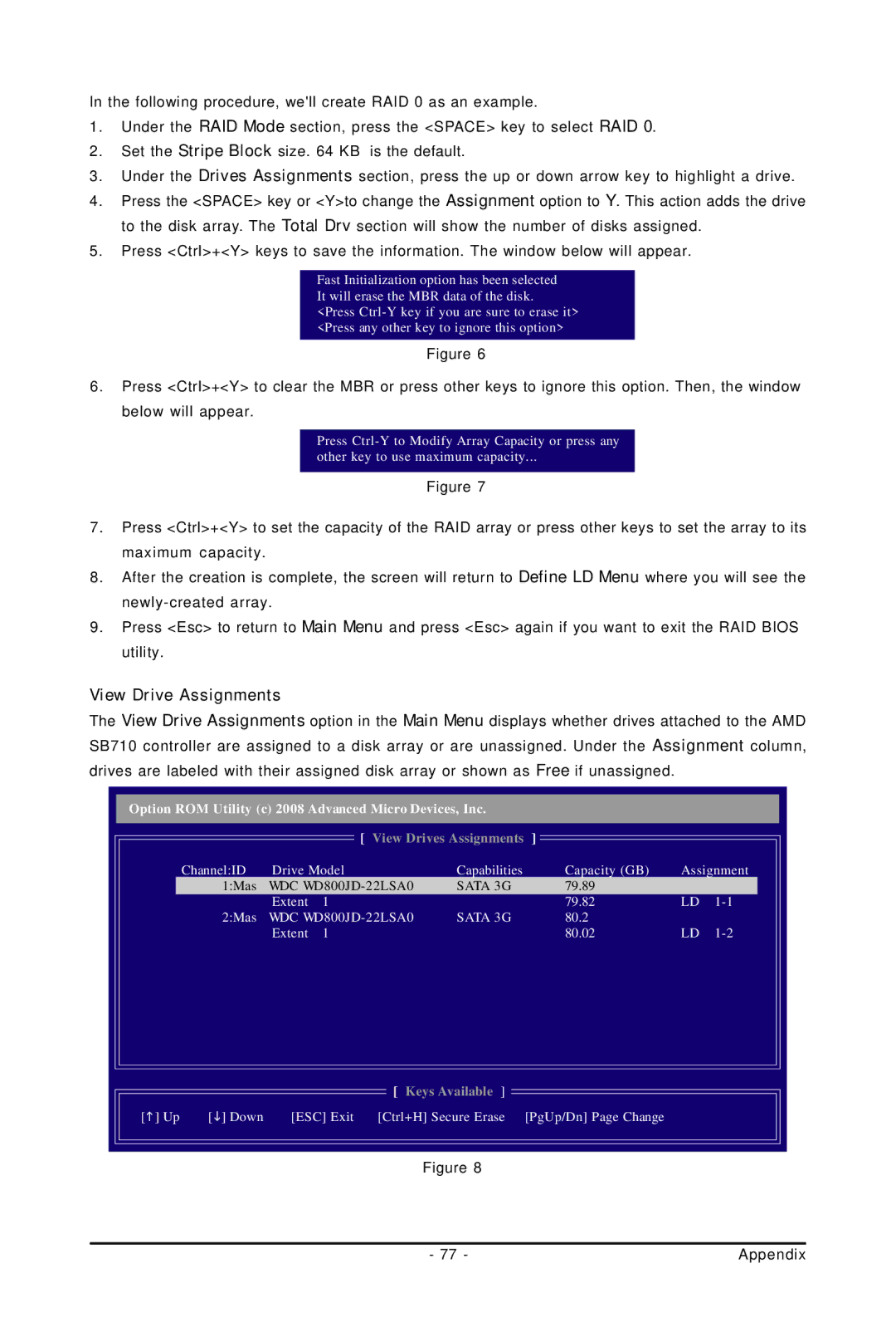 Gigabyte GA-MA770T-UD3P user manual View Drive Assignments, View Drives Assignments 