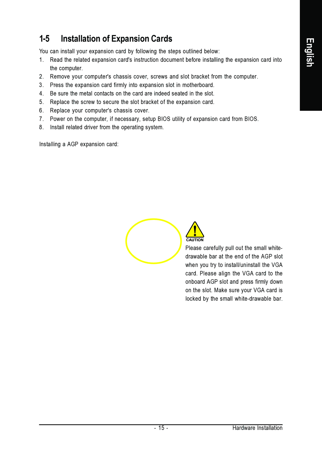 Gigabyte GA-VM800PMC user manual Installation of Expansion Cards 