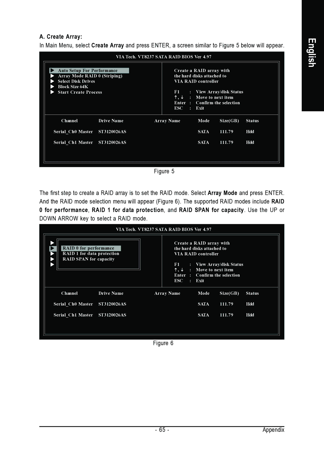 Gigabyte GA-VM800PMC user manual Create Array 