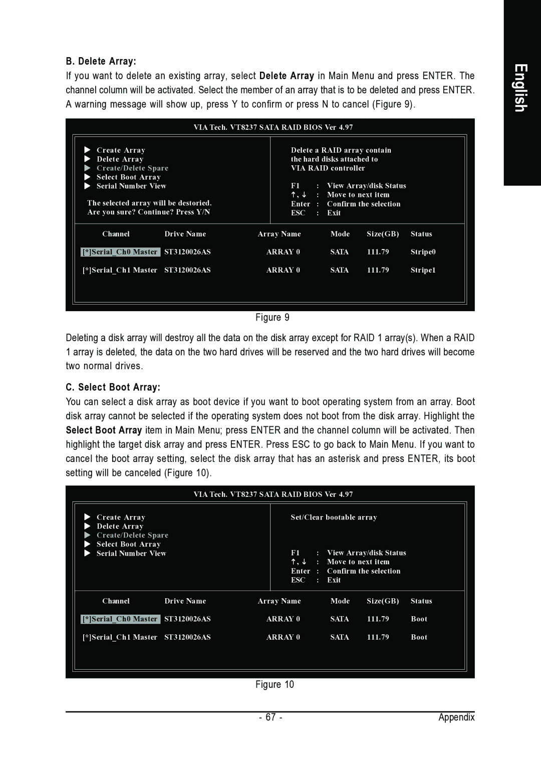 Gigabyte GA-VM800PMC user manual Delete Array 