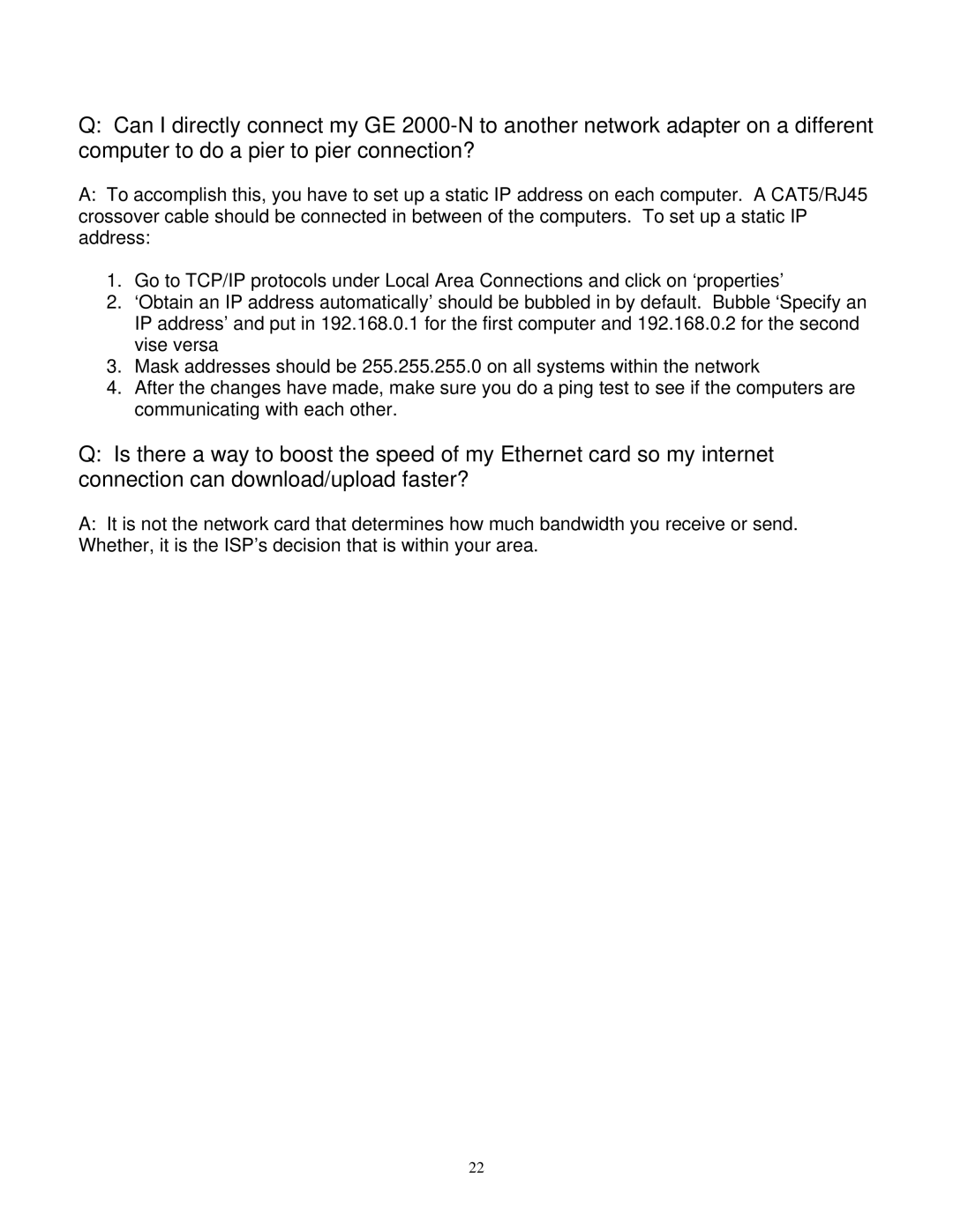 Gigabyte GE 2000-N user manual 