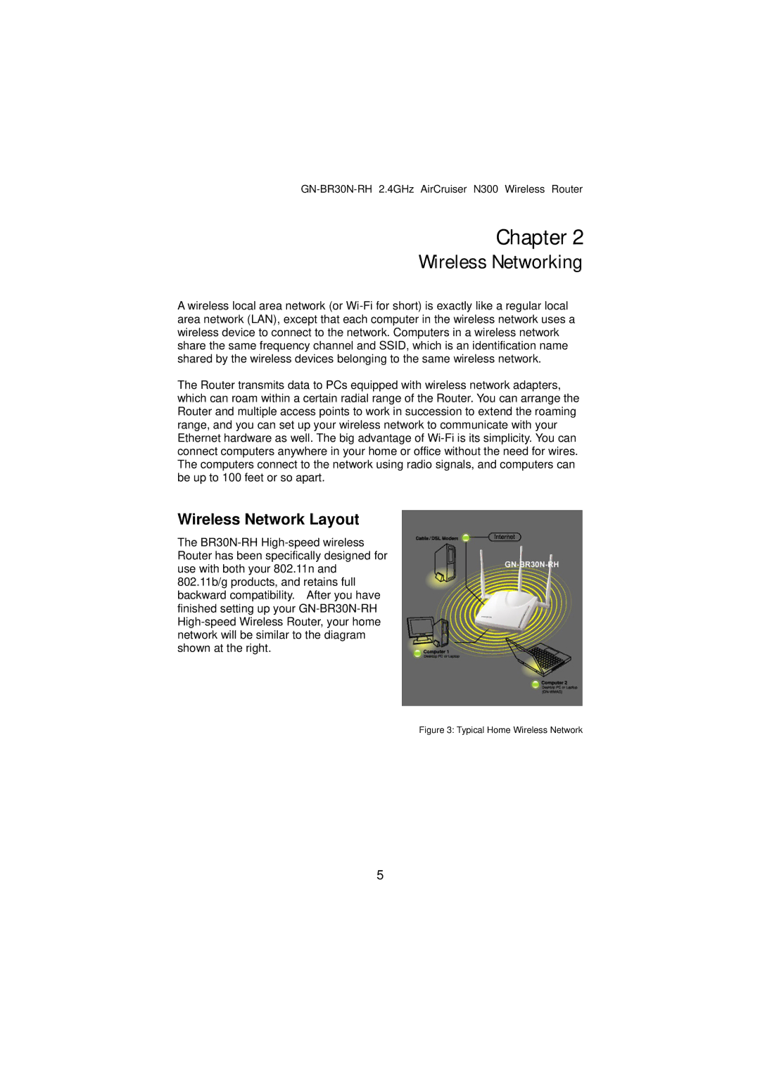 Gigabyte GN-BR30N-RH manual Wireless Network Layout 