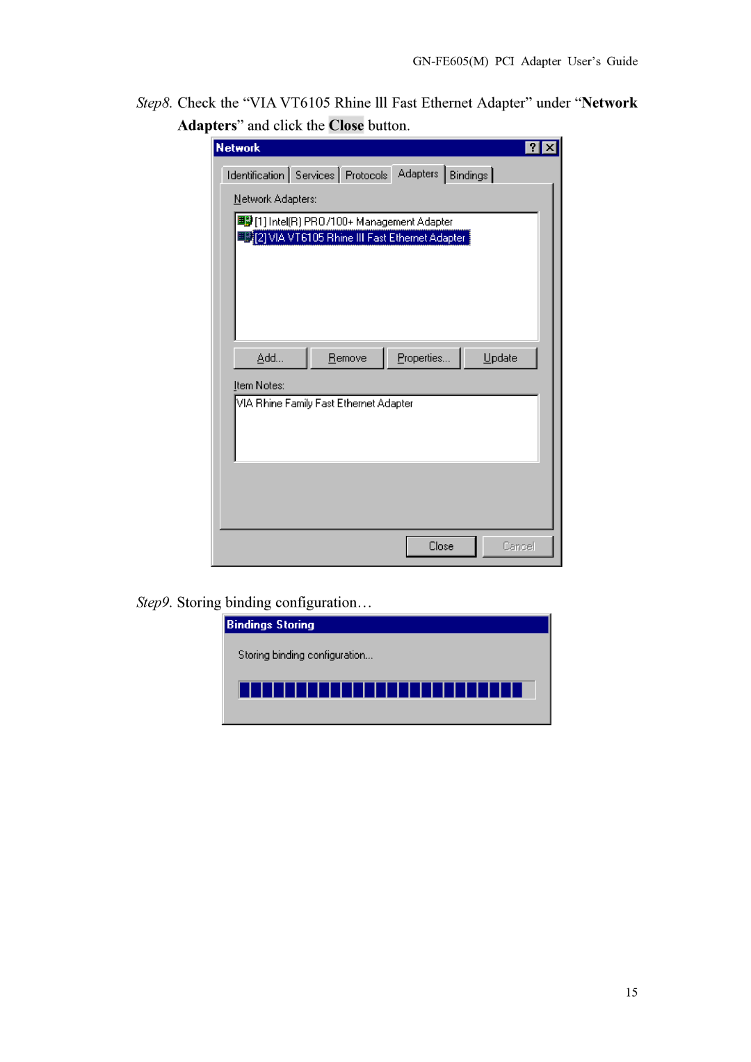 Gigabyte GN-FE605(M) manual GN-FE605M PCI Adapter User’s Guide 