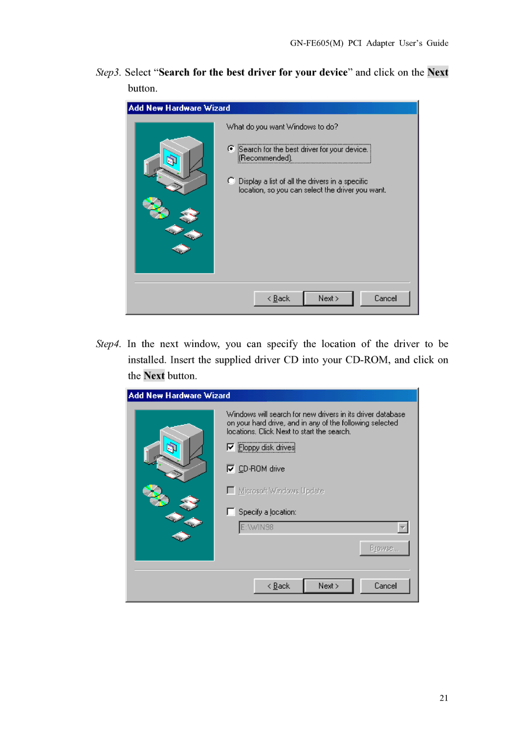 Gigabyte GN-FE605(M) manual GN-FE605M PCI Adapter User’s Guide 