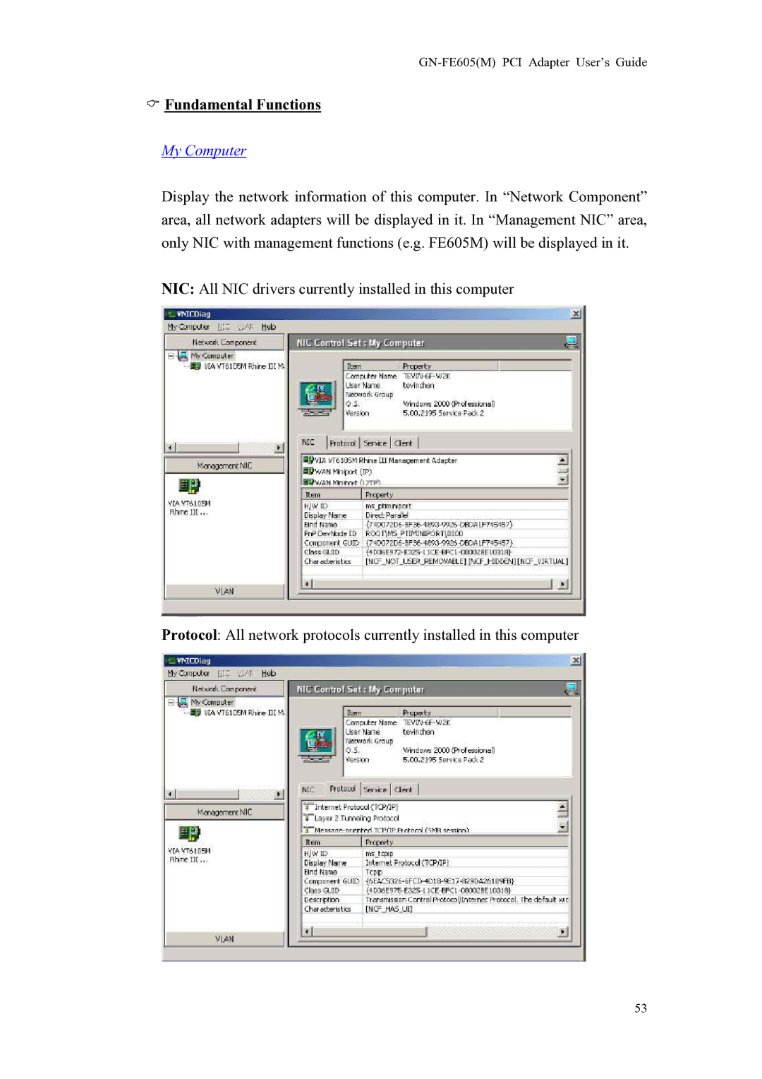 Gigabyte GN-FE605(M) manual Fundamental Functions, My Computer 