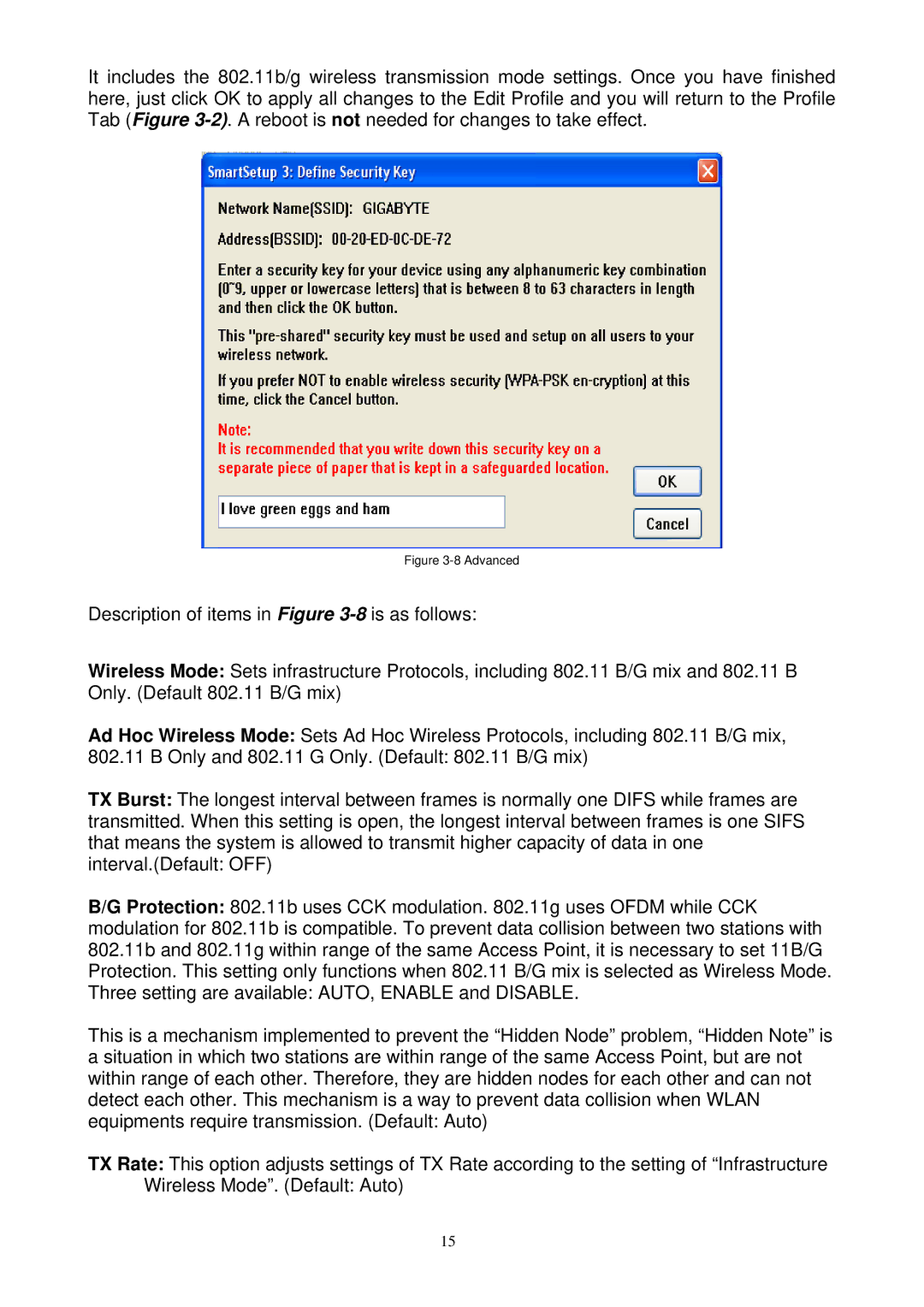 Gigabyte GN-WB01GS user manual Advanced 