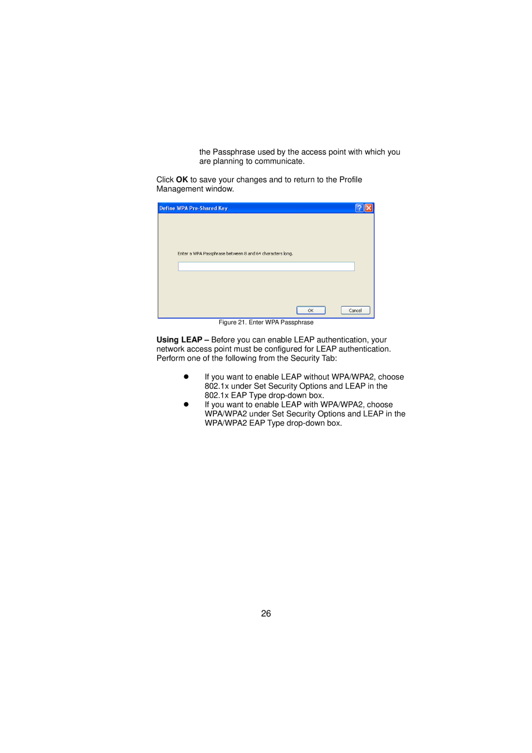 Gigabyte GN-WP01GT manual Enter WPA Passphrase 