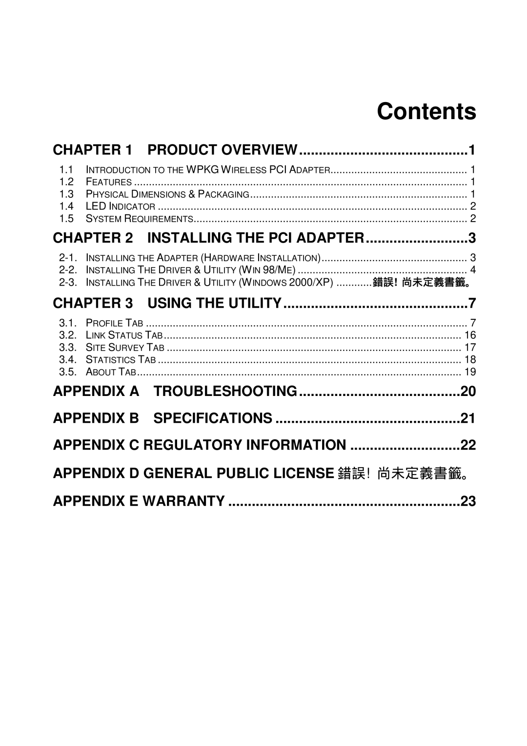 Gigabyte GN-WPKG user manual Contents 