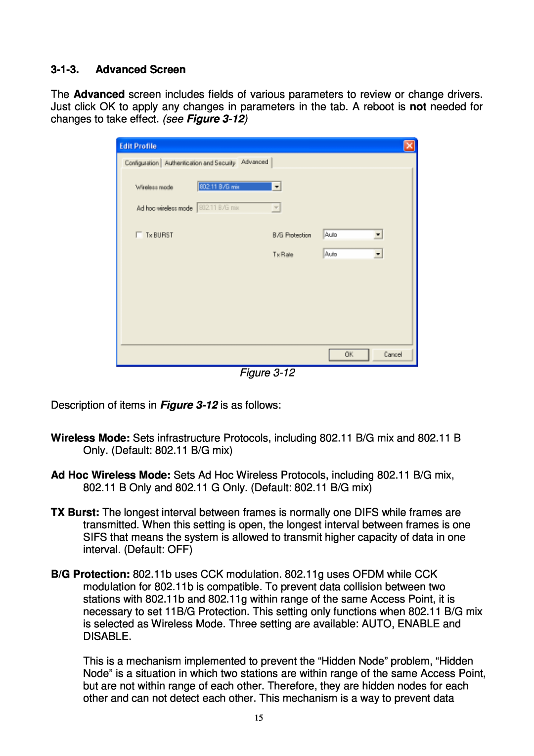 Gigabyte GN-WPKG user manual Advanced Screen 