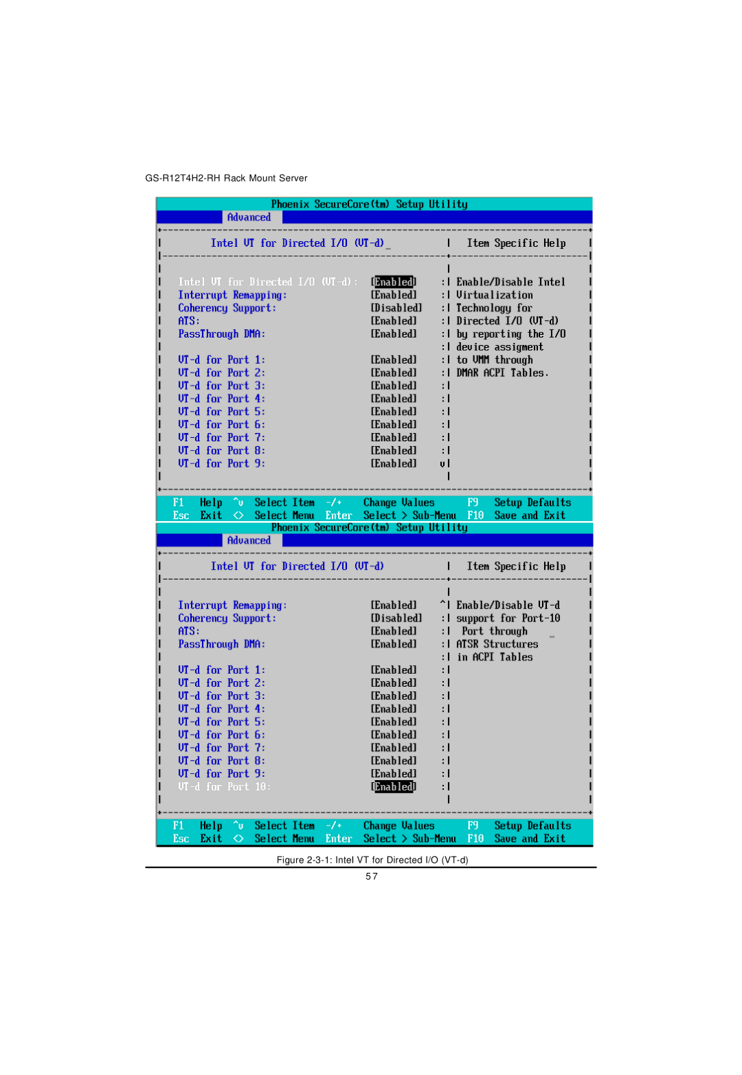 Gigabyte GS-R12T4H2-RH manual Intel VT for Directed I/O VT-d 