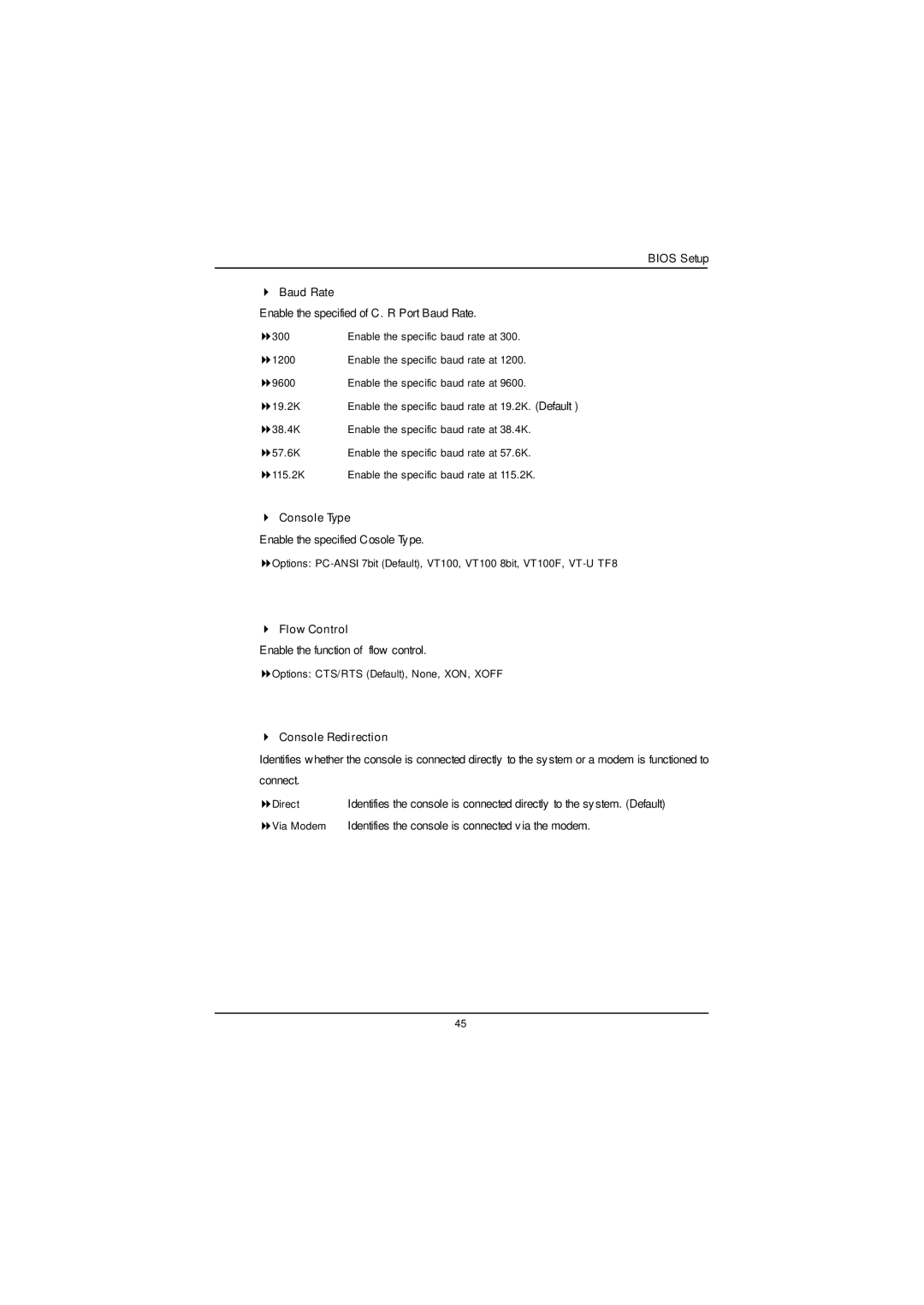 Gigabyte GS-SR125EDL user manual Enable the specified Cosole Type 