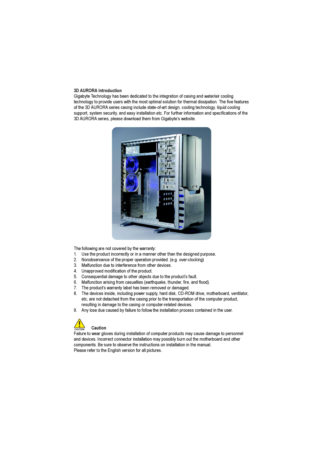 Gigabyte GZ-FSCA1-AN, GZ-FSCA1-SN user manual 3D Aurora Introduction 