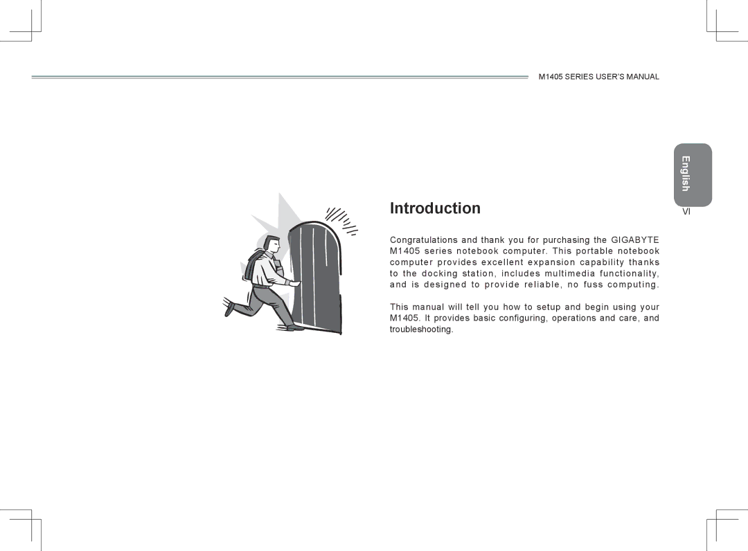 Gigabyte M1405 user manual Introduction 