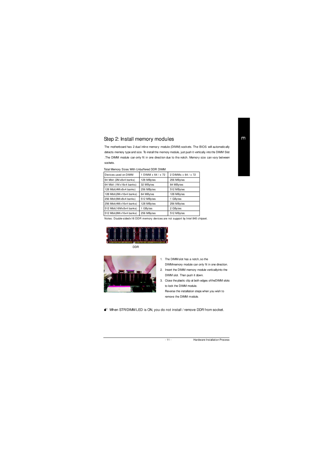 Gigabyte GA-8ILFT, P4 Titan-DDR Motherboard user manual Install memory modules, Ddr 