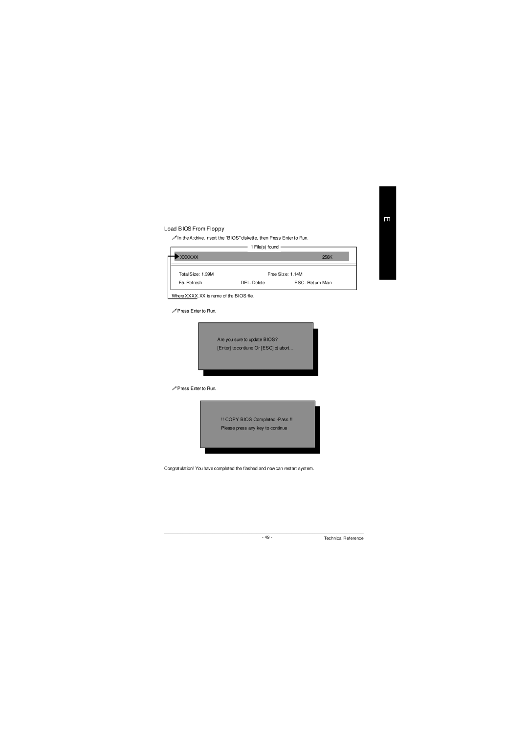 Gigabyte GA-8ILFT, P4 Titan-DDR Motherboard user manual Load B IOS From F loppy, Xxxx.Xx 