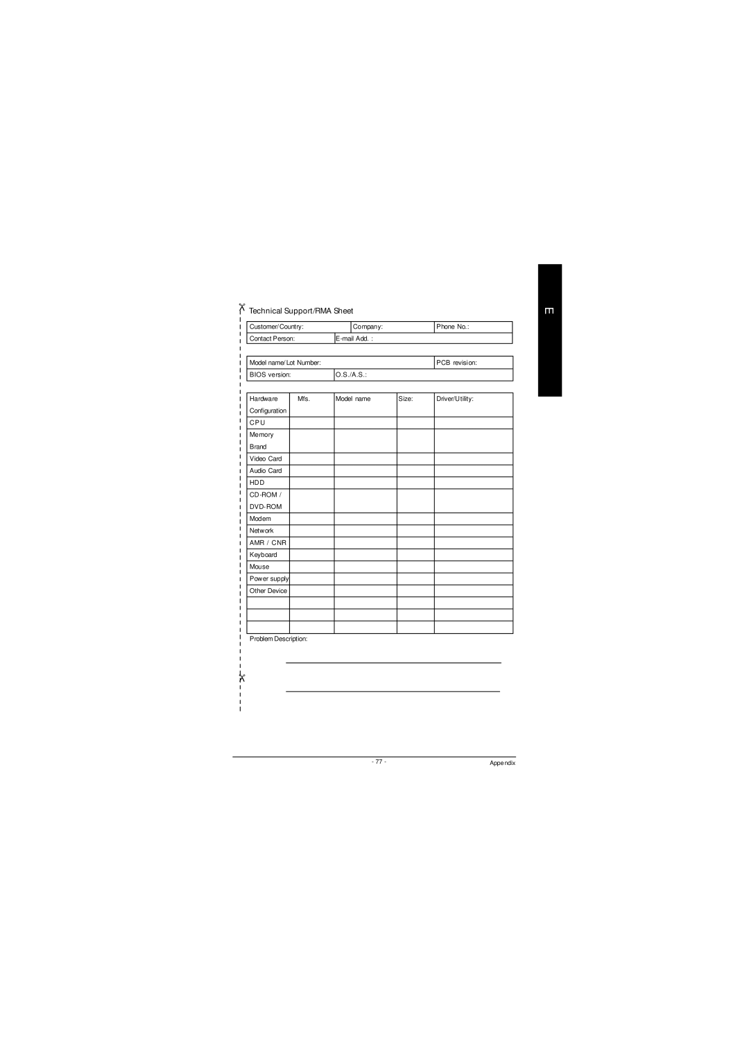 Gigabyte GA-8ILFT, P4 Titan-DDR Motherboard user manual Technical Support/RMA Sheet, Hdd Cd -Rom Dvd-Rom, Amr / Cnr 