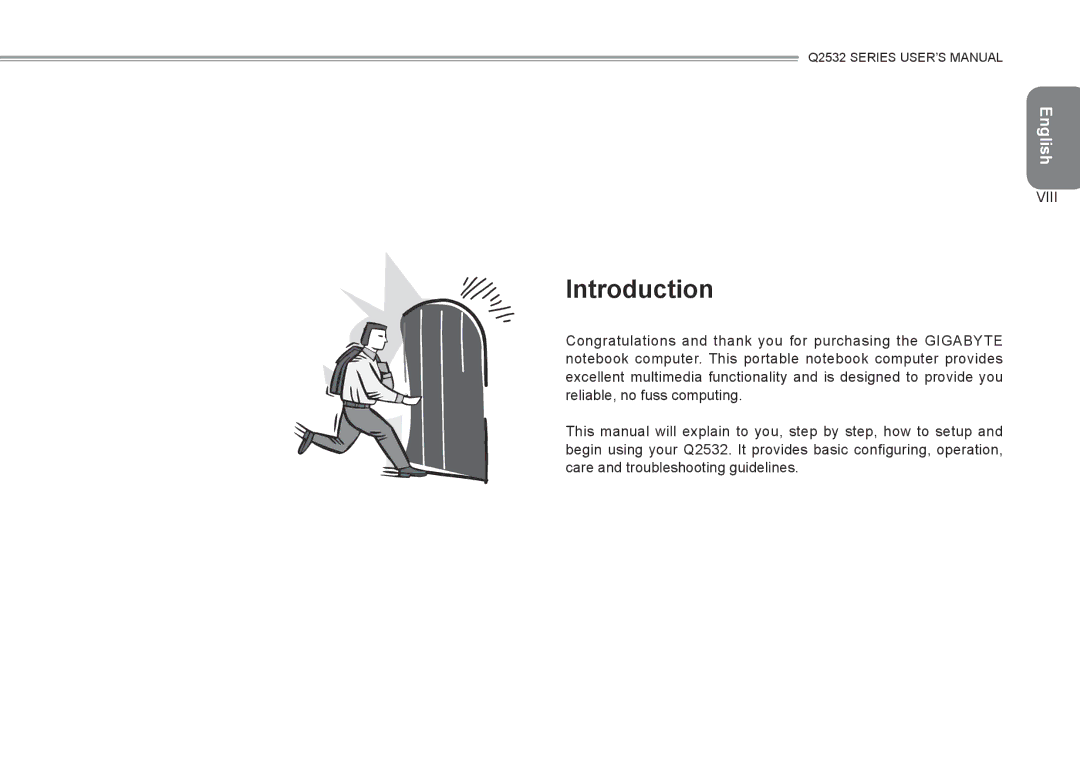 Gigabyte Q2532 manual Introduction 