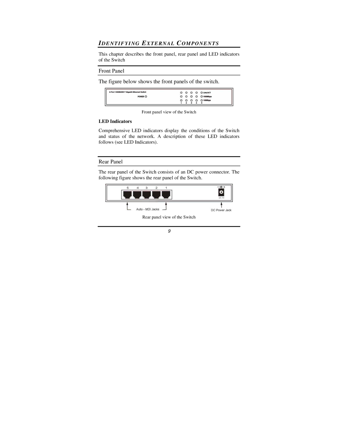 Gigabyte TEG-S50TXE manual Identifying External Components, Rear Panel 