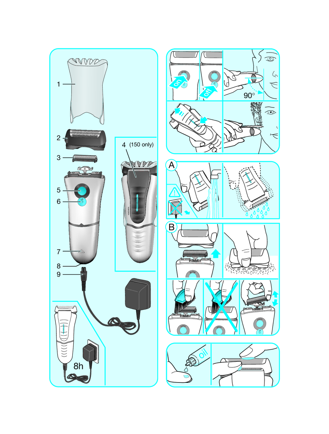 Gillette I640, H340, E340 manual Oil 