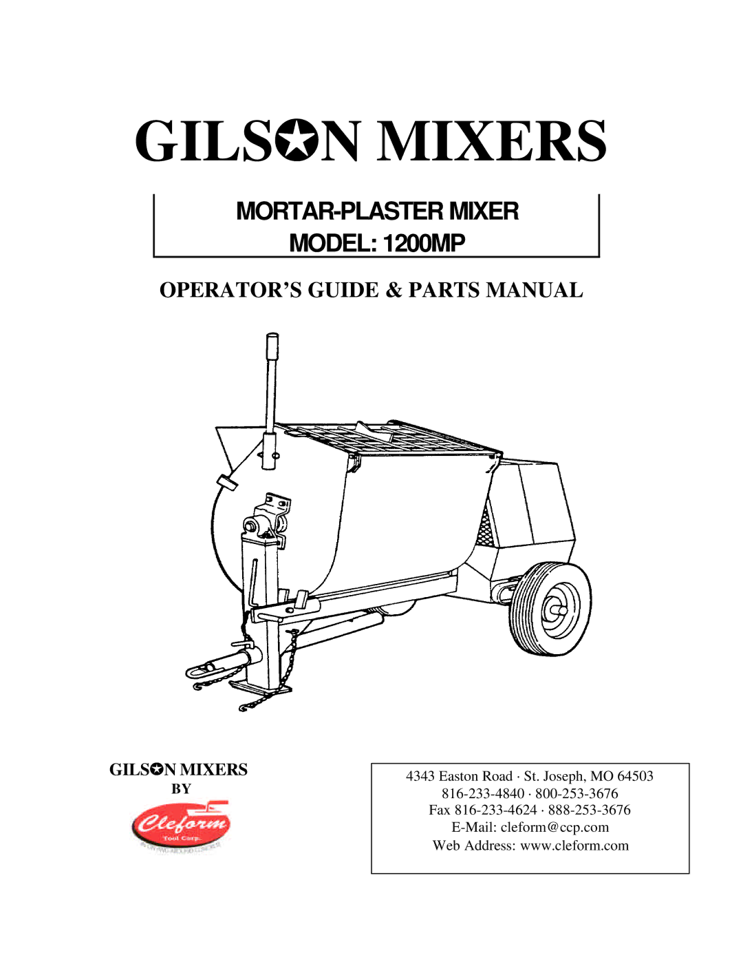 Gilson 1200MP manual Gilsjn Mixers 