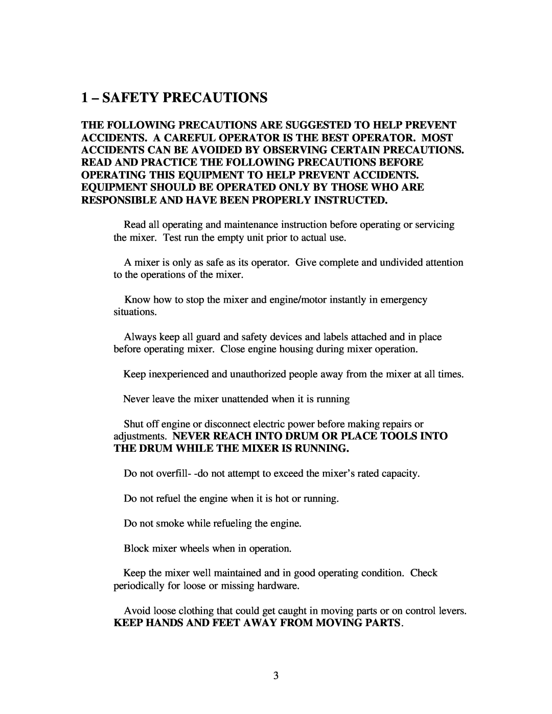 Gilson 1200MP manual Safety Precautions 