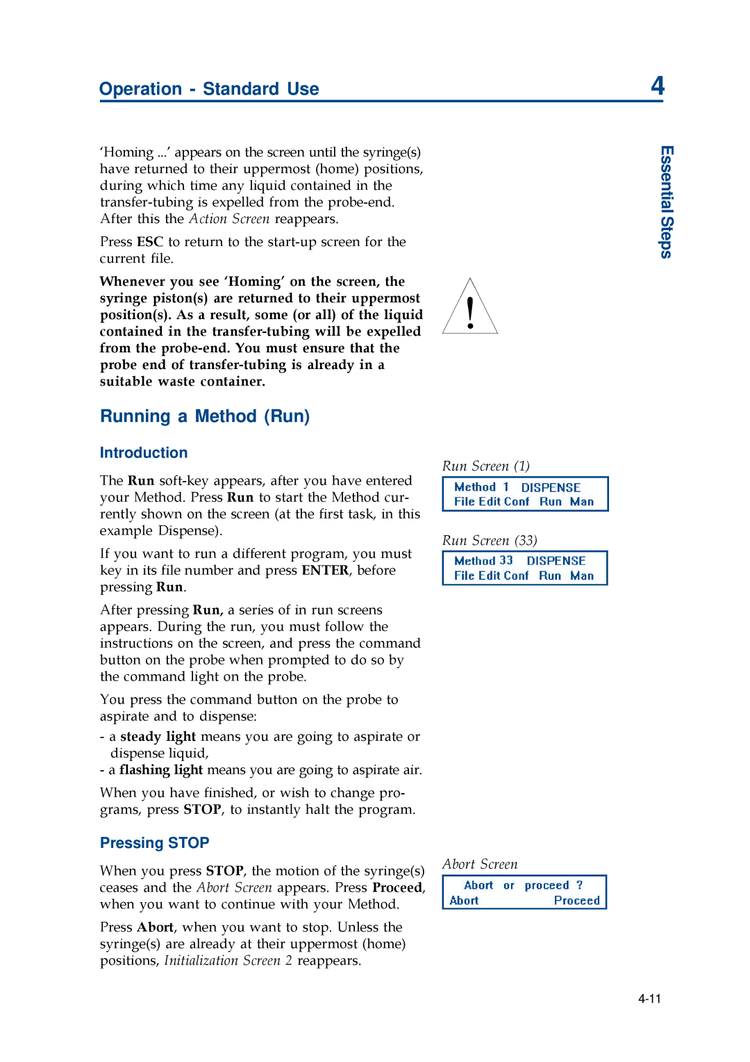 Gilson 402 manual Running a Method Run, Introduction 