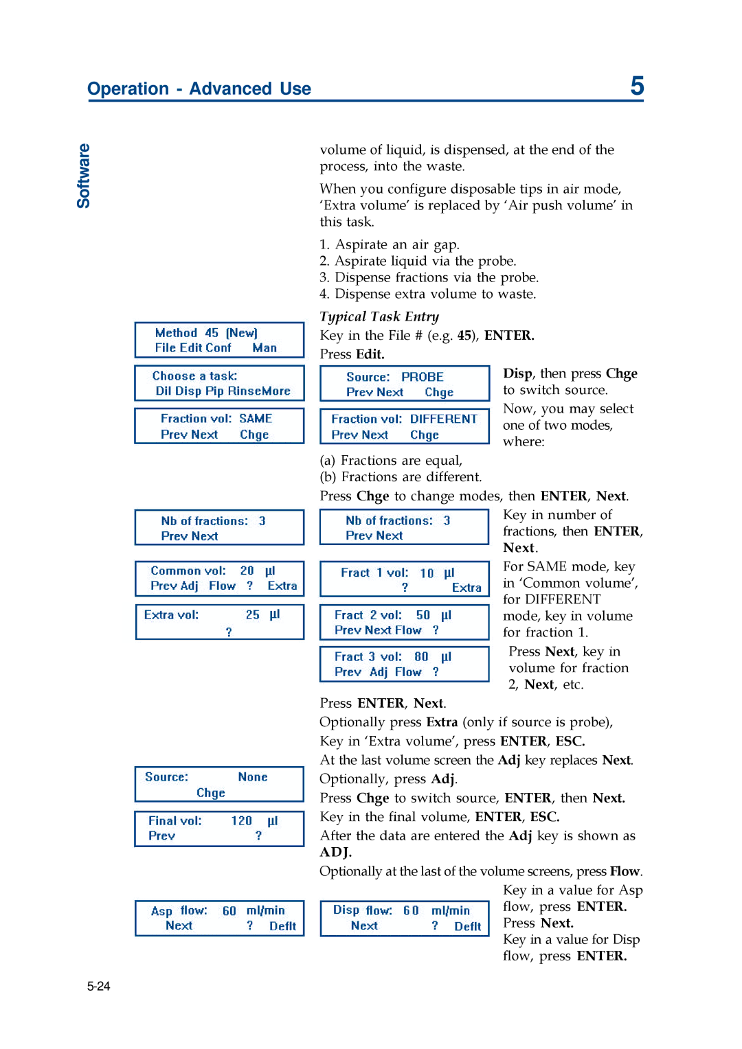 Gilson 402 manual Adj 