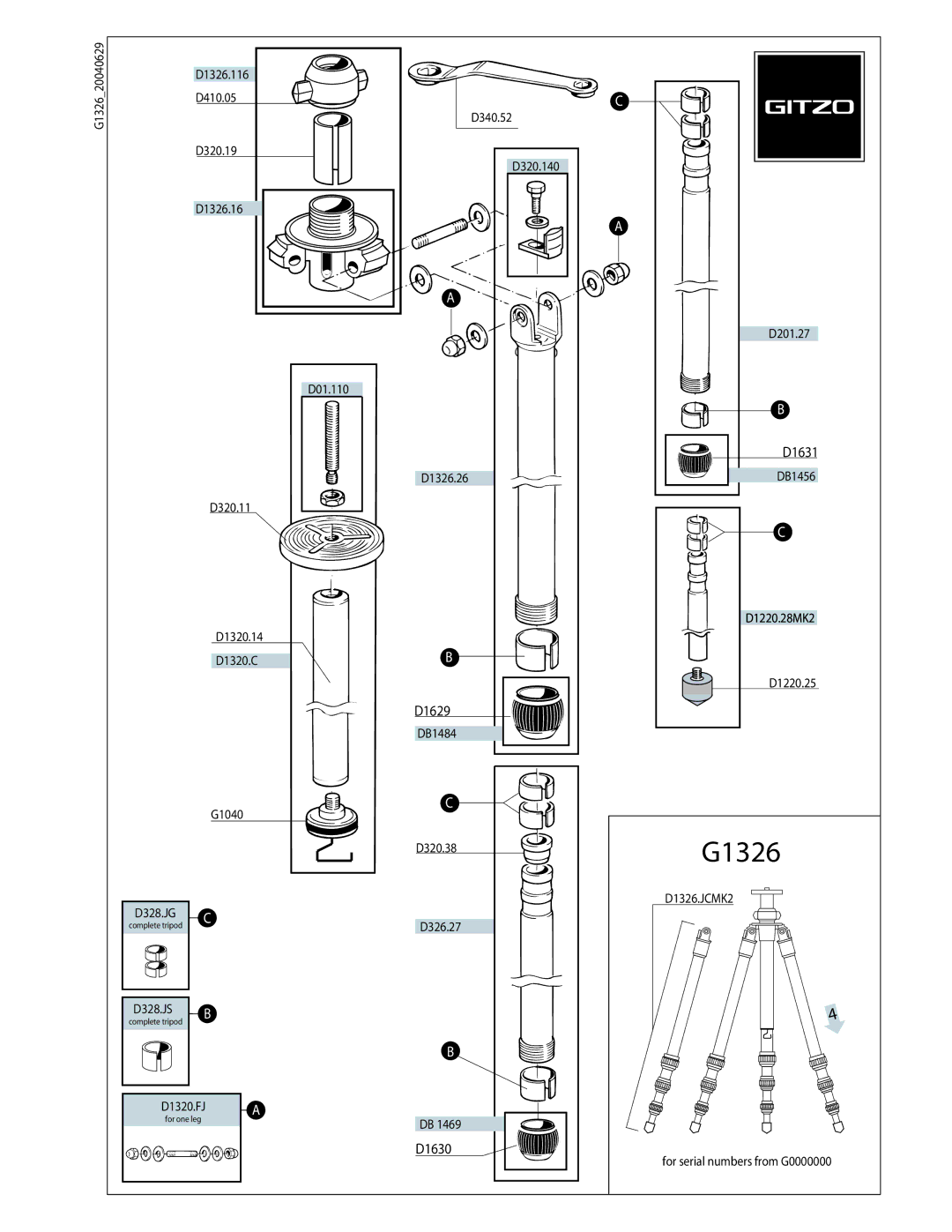 Gitzo G1326 manual 