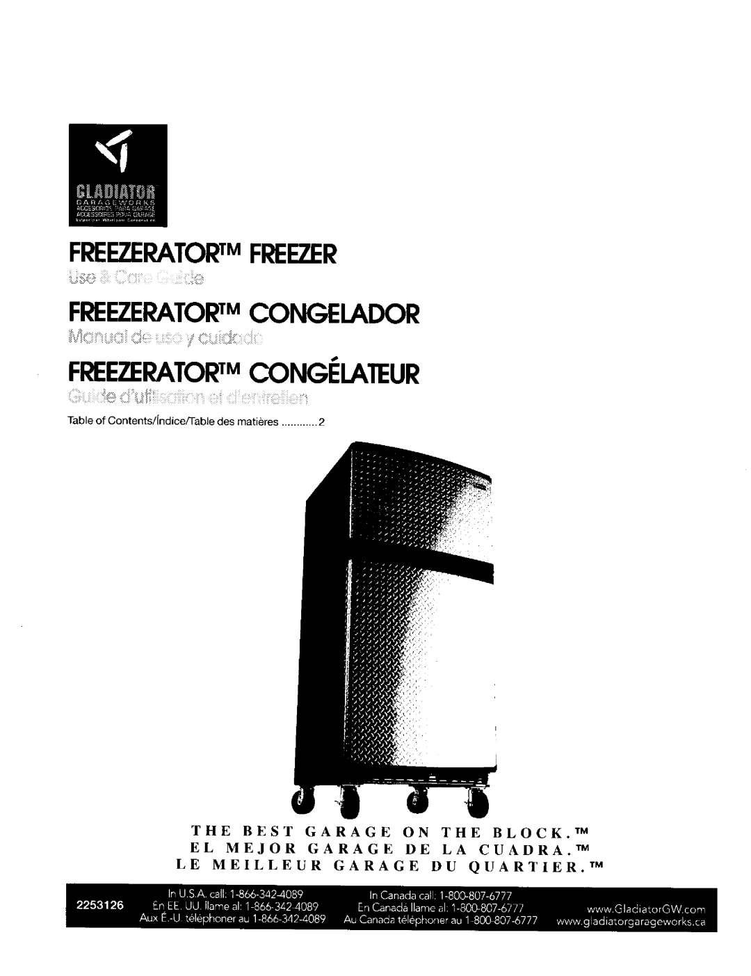 Gladiator Garageworks manual FREEZEP.ATORTMFREEZER Freezeratortmcongelador 