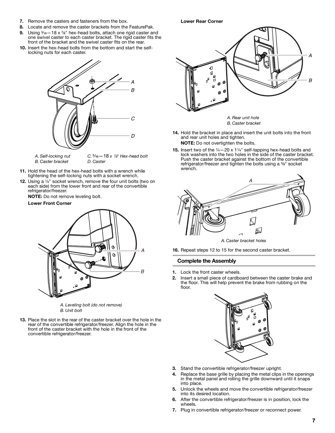 Gladiator Garageworks W10131407A manual Complete the Assembly 