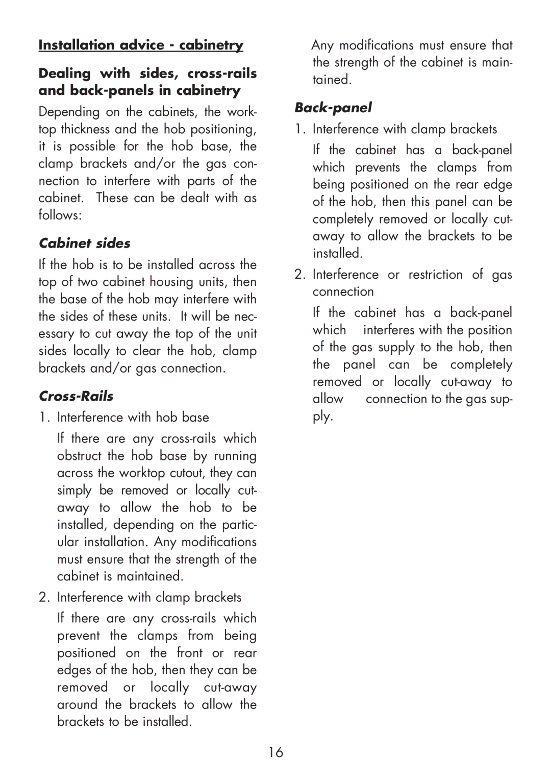 Glen Dimplex Home Appliances Ltd 70T, 60T installation instructions Cabinet sides 