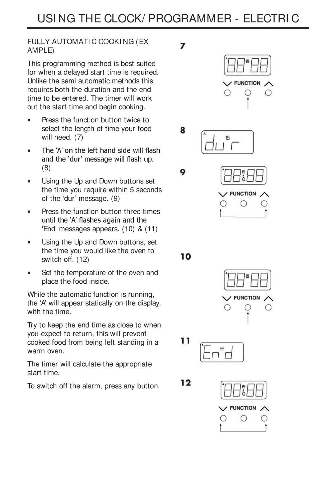 Glen Dimplex Home Appliances Ltd 82757900 manual Fully Automatic Cooking EX Ample 