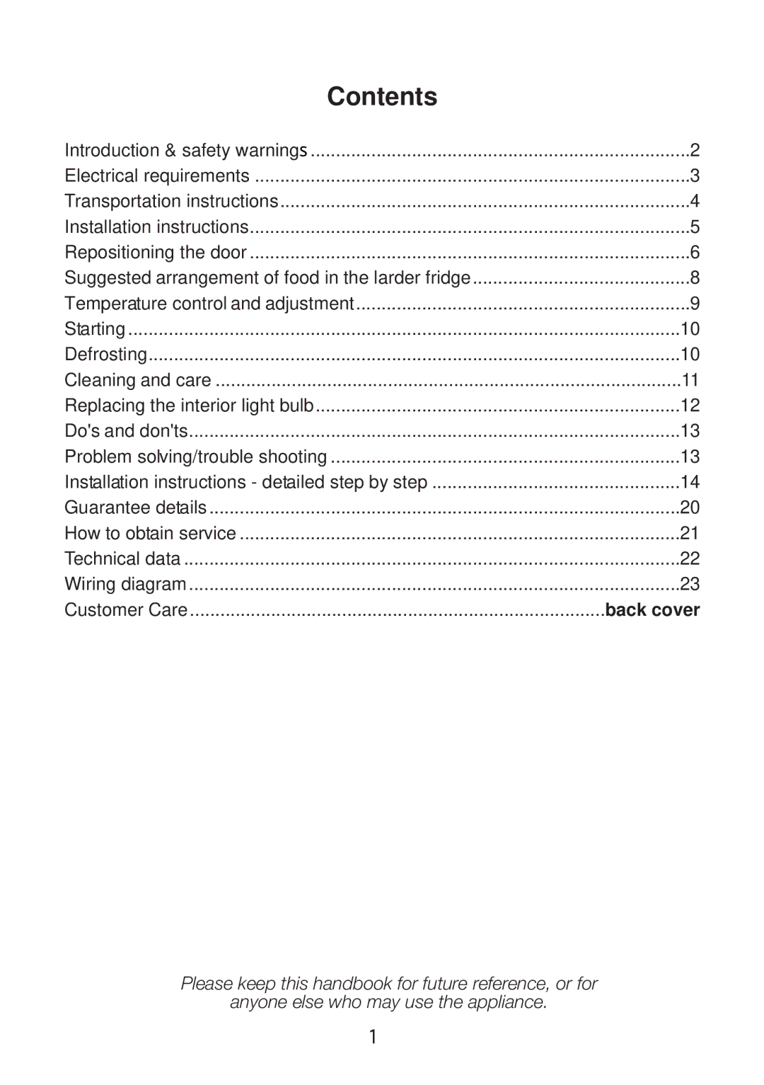 Glen Dimplex Home Appliances Ltd BE813 manual Contents 