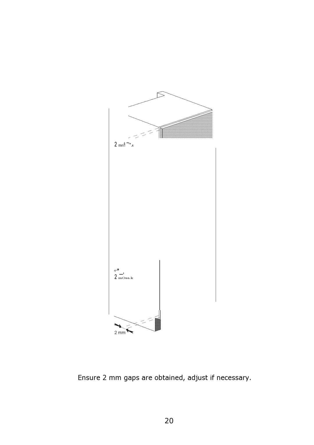 Glen Dimplex Home Appliances Ltd BE815 manual Ensure 2 mm gaps are obtained, adjust if necessary 