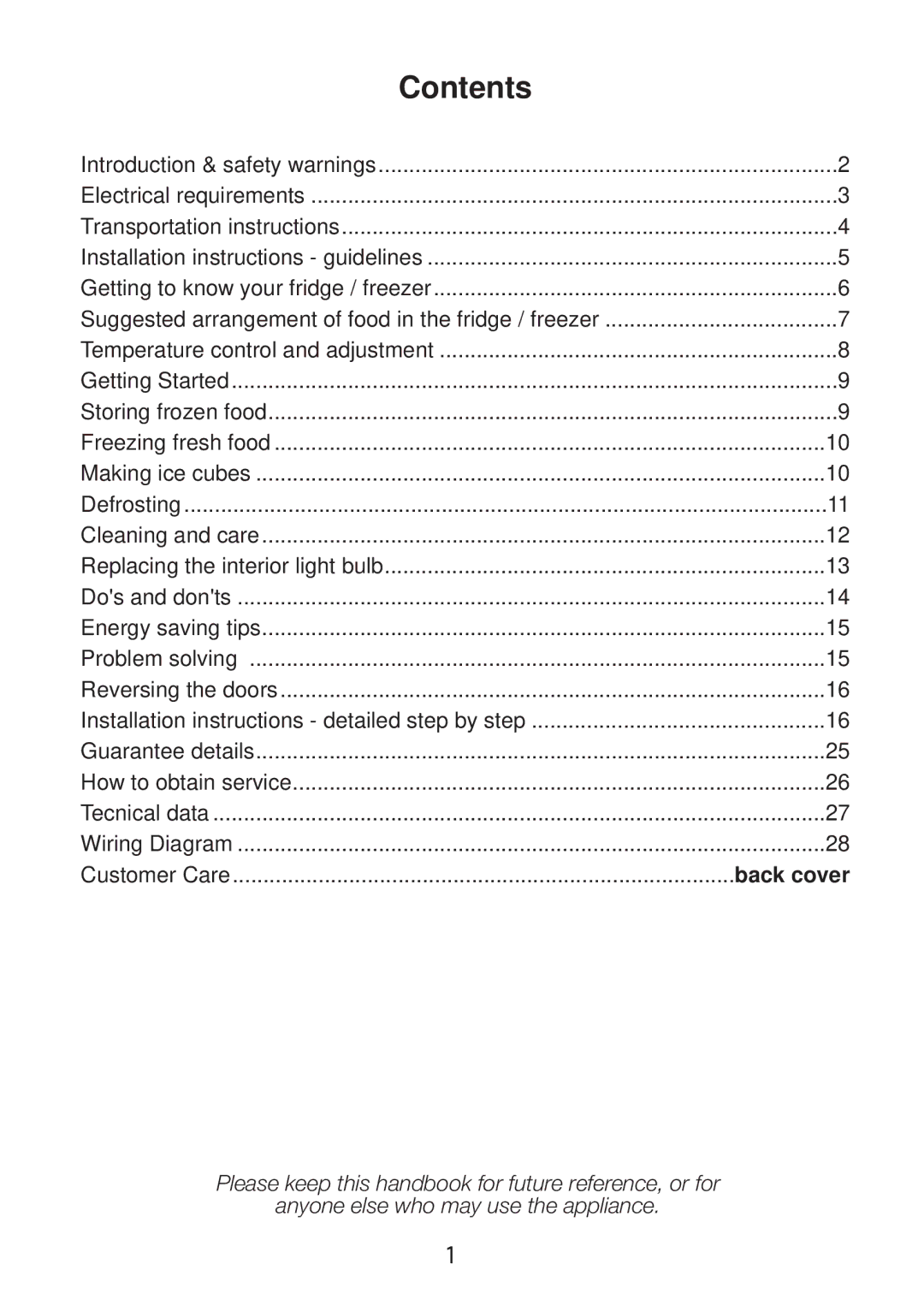 Glen Dimplex Home Appliances Ltd BE817 manual Contents 