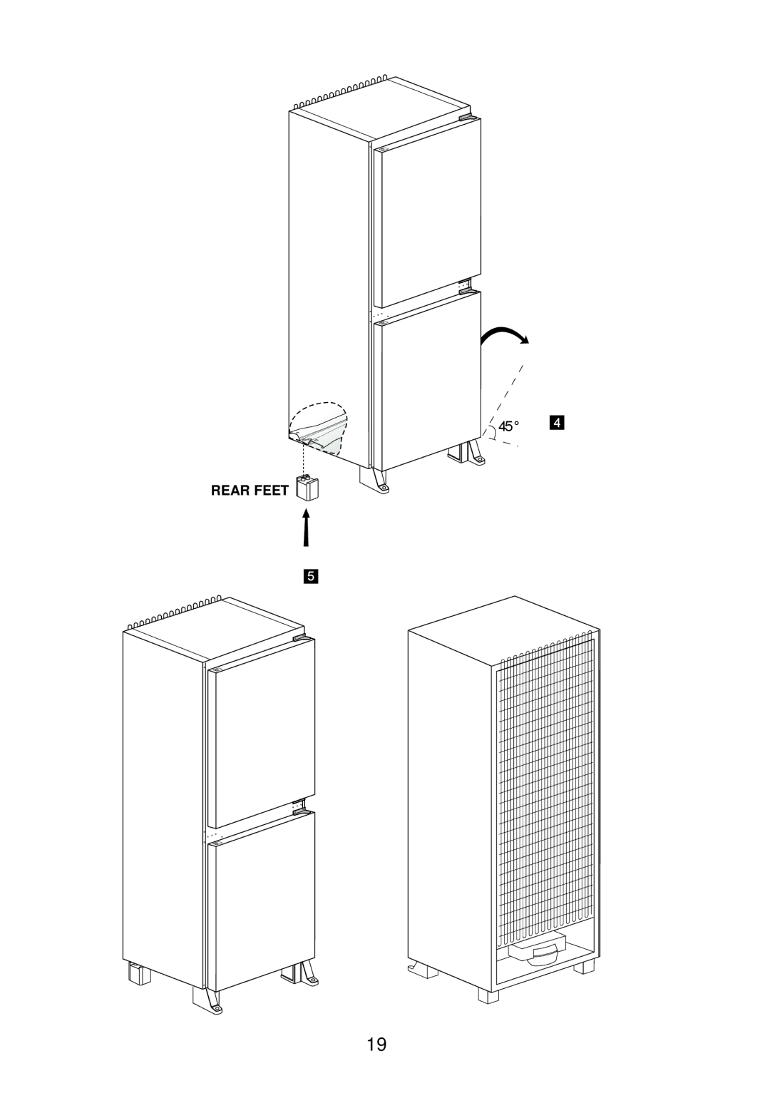 Glen Dimplex Home Appliances Ltd BE817 manual Rear Feet 