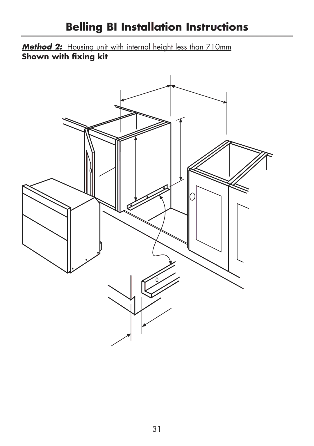 Glen Dimplex Home Appliances Ltd BI 70 / 90 FP manual Shown with fixing kit 