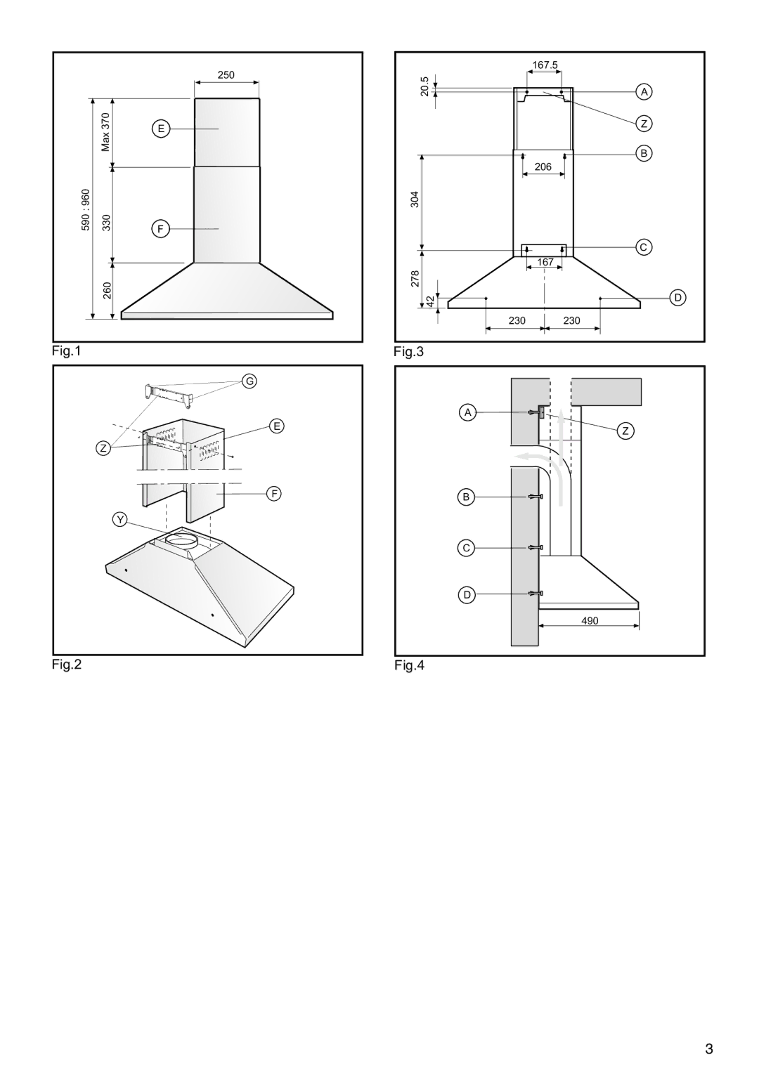 Glen Dimplex Home Appliances Ltd CHIM70, CHIM90, CHIM119, CHIM60, CHIM101 manual 250 