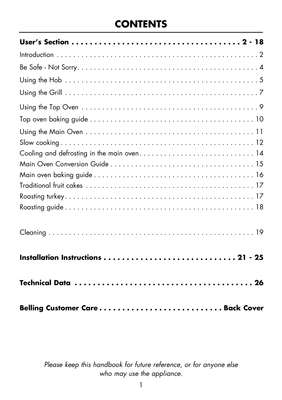 Glen Dimplex Home Appliances Ltd FS 60 DO DF manual Contents 