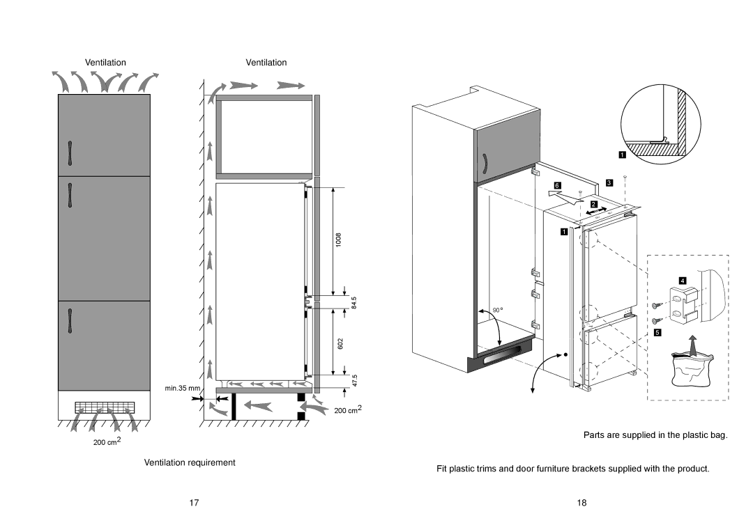 Glen Dimplex Home Appliances Ltd IFF7030 manual Ventilation 