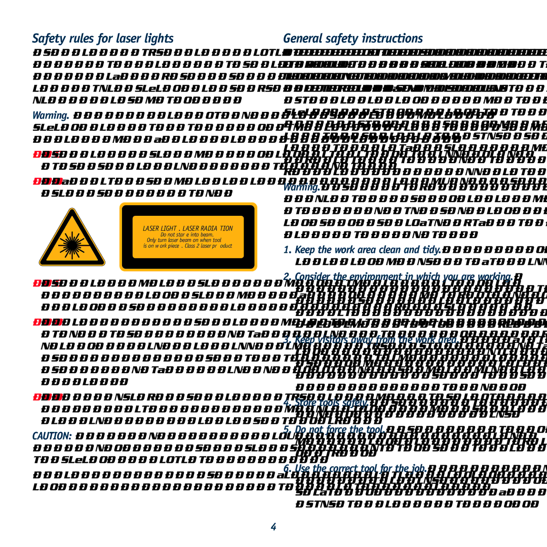 Global Machinery Company 040521 ED8 PR instruction manual Safety rules for laser lights, General safety instructions 