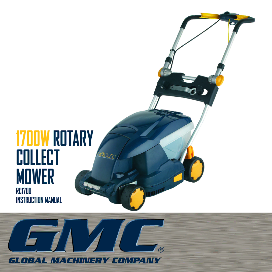 Global Machinery Company instruction manual 1700W Rotary Collect Mower 