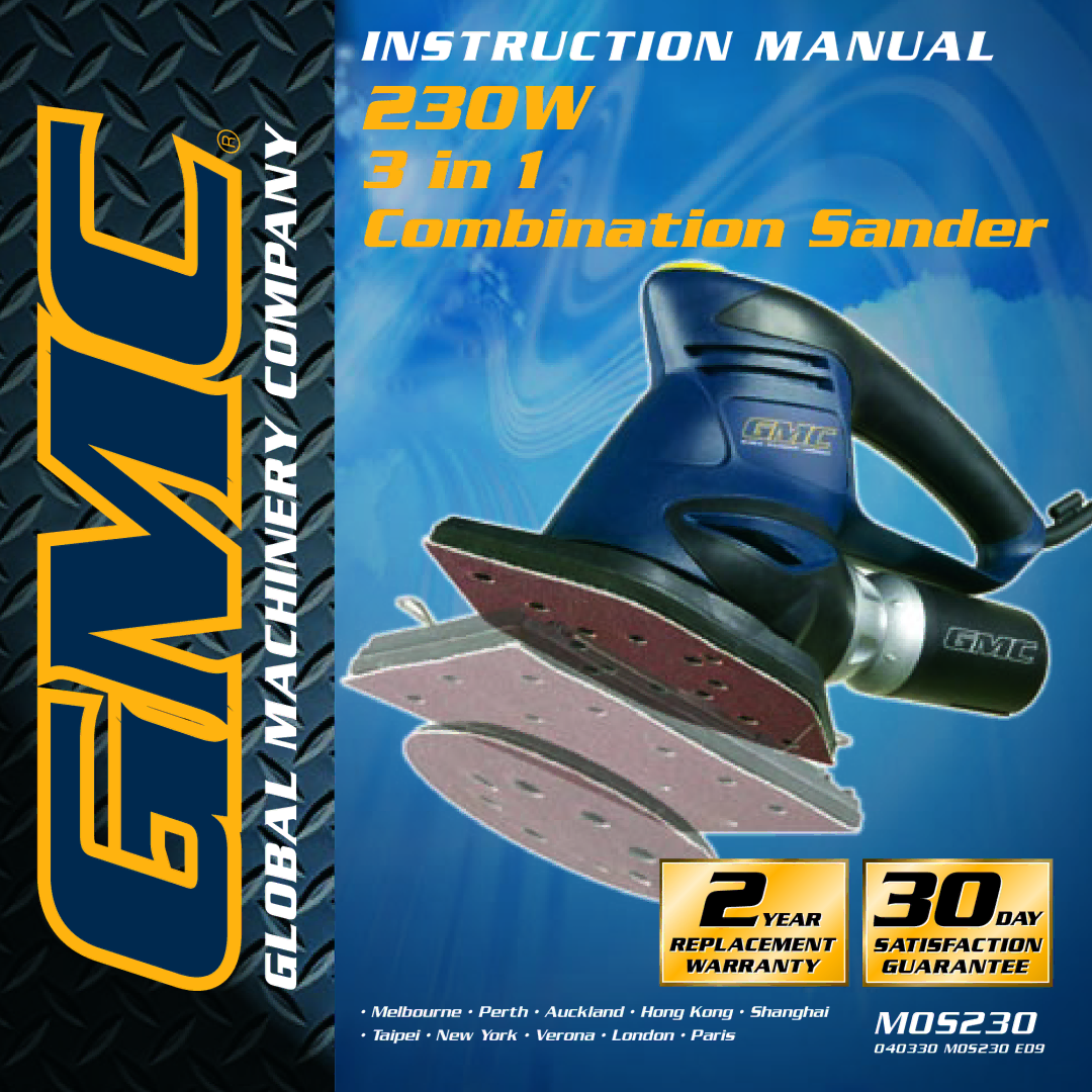 Global Machinery Company 230W instruction manual 