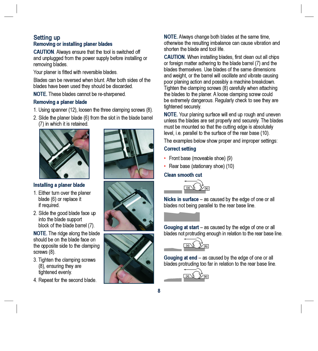 Global Machinery Company 420W instruction manual Setting up 