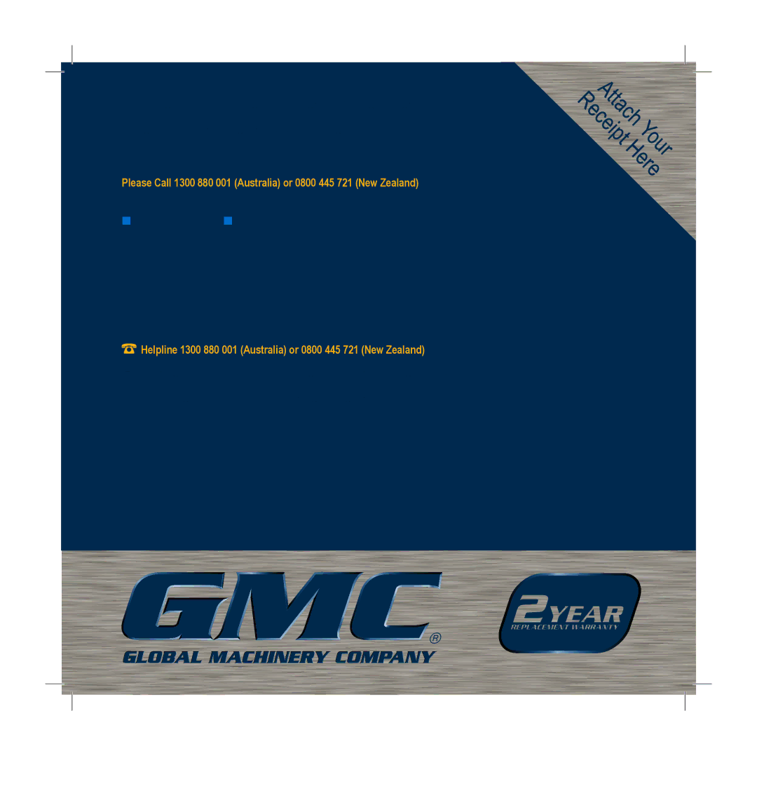 Global Machinery Company BS900M instruction manual Save this Manual for future reference GMC Head Office 